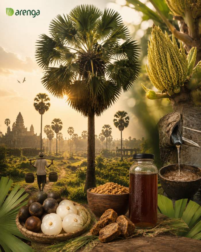 Pohon lontar dan pemanfaatan palma untuk nira, gula, buah, dan kehidupan masyarakat di Asia Tenggara.